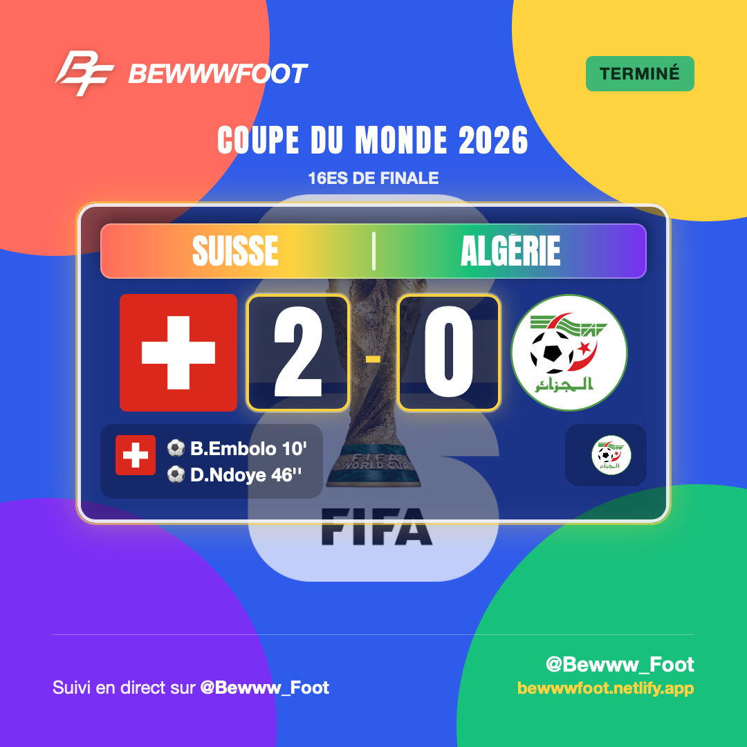 LA SUISSE MAITRISE FACILEMENT L'ALGERIE